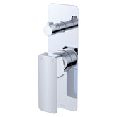 MANO Wall Diverter Mixer, Rectangular Plate, Chrome,Matte Black, Brushed Nickel,Gun Metal, Urban Brass
